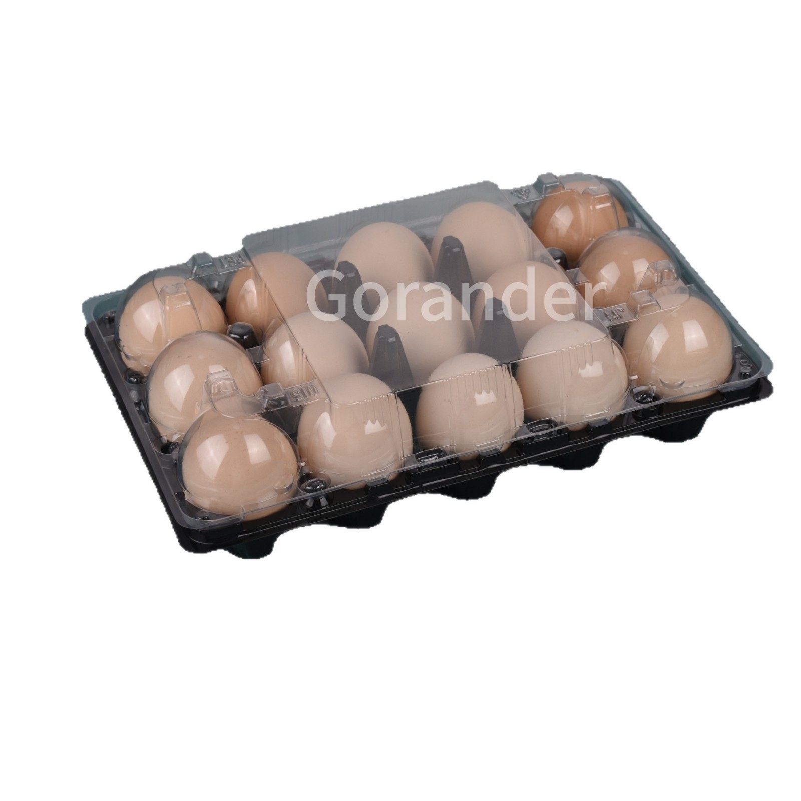 Plastic Egg Tray for 20 Eggs, Separated Type, Medium Size, Black Base, Transparent Lid, Thickened, Colorful Egg Packaging Box, Wholesale Price