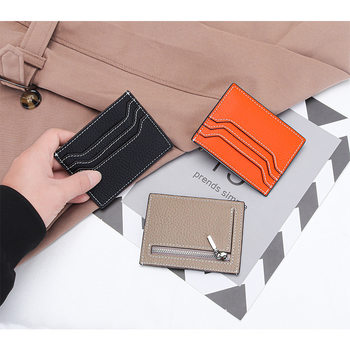 Genuine Card Holder for Women 2025 New Compact and Ultra-Thin Cowhide High-End Exquisite One-Piece Zipper Coin Purse