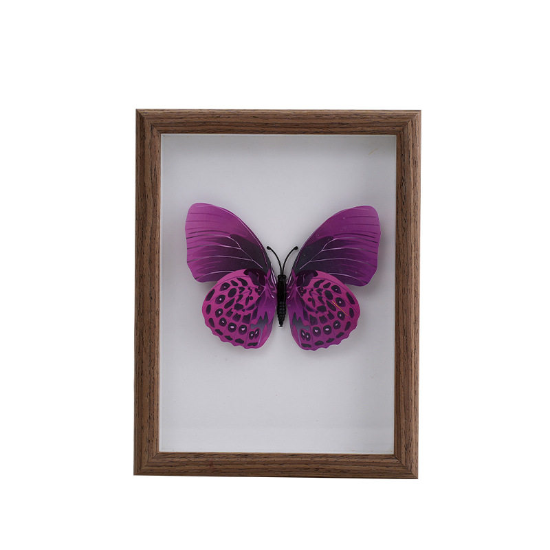 Wooden Photo Frame Simple Creative Photo Frame Teak Color Hollow Desktop Ornaments Family Simple Anniversary Decorative Picture Frame