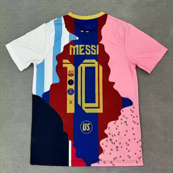 2526 Real Madrid Barcelona Jersey Ronaldo No.7 Messi No.10 Joint Edition Creative Stitching Commemorative Edition Jersey Football Uniform