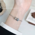 Blue diamond three ring bracelet5690039