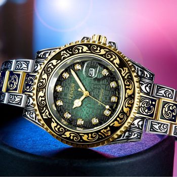 Fenshi Classic Laojia Same Style Quartz Watch Steel Band Men's Watch Waterproof Factory Wholesale Calendar Dial