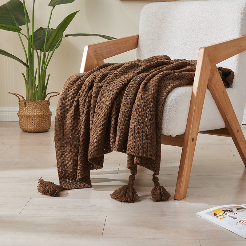 Sofa Blanket, Knitted Blanket, Office Air Conditioning Nap Blanket, Shawl Blanket, Leisure Blanket, Bed Blanket, Small Blanket, Wholesale Knitting