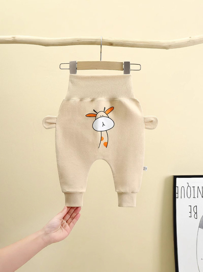 Baby Pants, New Autumn & Winter Thickened Casual Long Trousers, Boys & Girls Big PP Pants, Infant High-Waist Belly-Protecting Trendy Pants