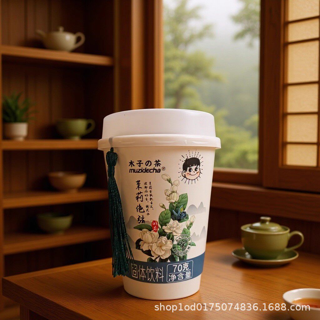 Muzi's Tea Jasmine Jue Xian White Peach Oolong Pu'Er Black Tea Office Instant Milk Tea Drink Afternoon Tea