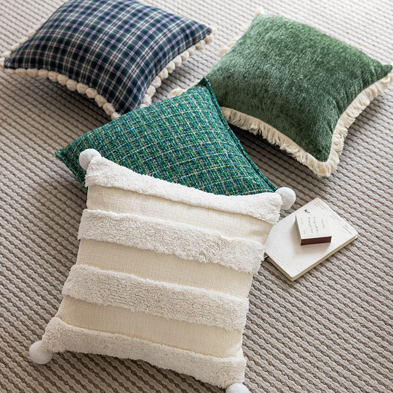 Velvet Lace Pillow Case Household Hotel Bedroom Pillow Cover Sofa Bedside Cushion Cover Waist Pillow Case