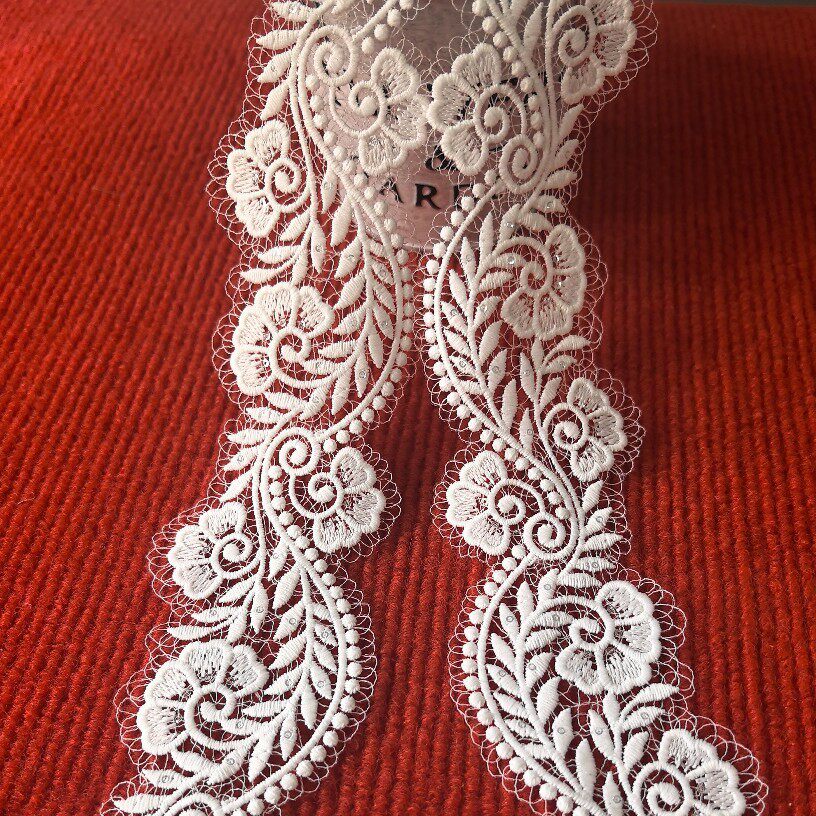 3mm Sequin Fish Silk Thread Water-Soluble Milk Silk Barcode Lace Accessories Lace Clothing Decoration DIY Embroider Lolita