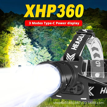 Cross-Border White Laser Strong Light Headlamp Outdoor Lighting Long-Range Zoomable Rechargeable Night Fishing Head-Mounted Cross-Border Wholesale