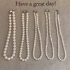 Grade a Glass Beads Shijia Pearl Necklace Internet Celebrity Style High-End Millet Bead Clavicle Chain Versatile Ingot Buckle Necklace