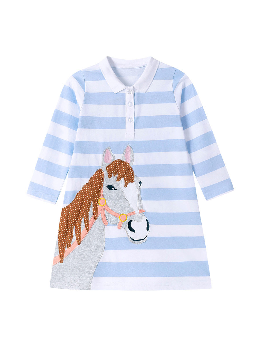 Girls' New Autumn Cotton Cartoon Dress Wholesale, Kids' Dress