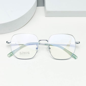 Antique fashion 54 large frame multilateral retro glasses frame wholesale high myopia frame titanium alloy small face Danyang