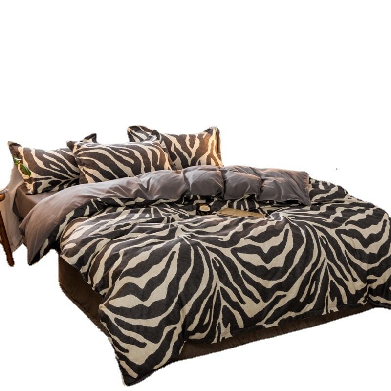 Thickened Sanding Epidemic Prevention Supplies Winter Four-piece Set Student Three-piece Set Student Single Bed Sheet Quilt Cover Bedding