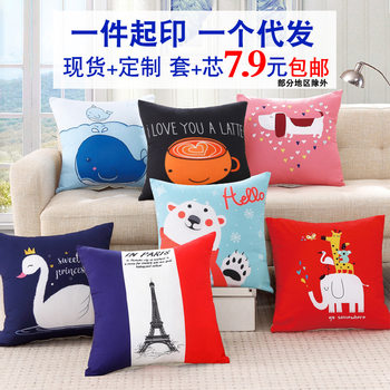 Printed Pillow Cases with Pictures and Samples, Corporate Logo Cushions, Quilts, Event Advertising Pillows, Cartoon Gifts Wholesale