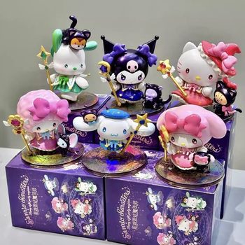 Sanrio Blind Box Starry Night Party Kuromi Melody Figure Chonghai Toys Girl Birthday Gift Small Doll