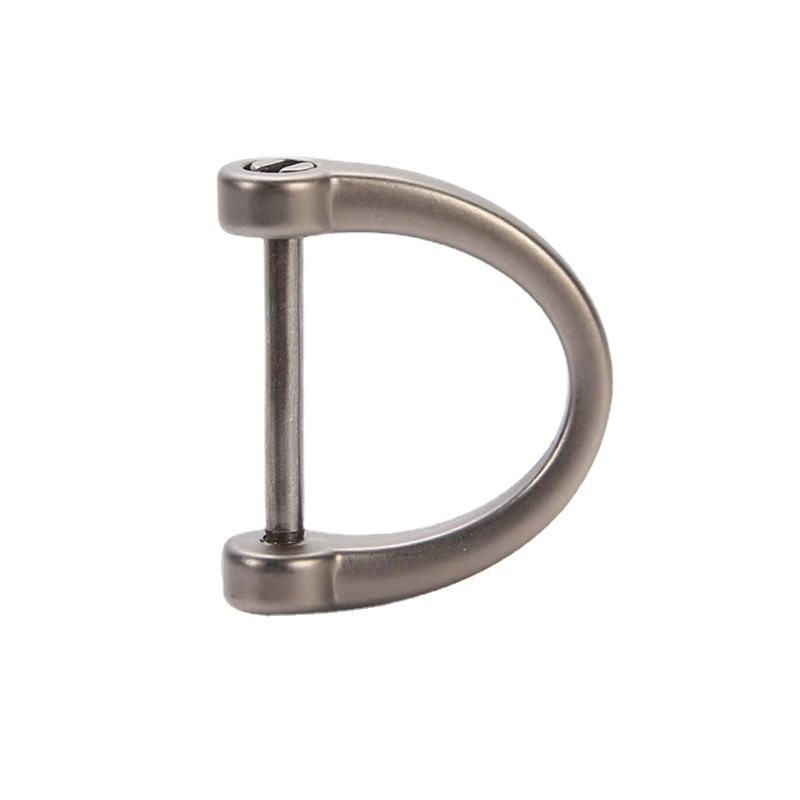 Factory direct metal horseshoe buckle 17mm-19mm specification zinc alloy car key chain high-grade electroplating D-shaped buckle