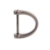 Factory direct metal horseshoe buckle 17mm-19mm specification zinc alloy car key chain high-grade electroplating D-shaped buckle