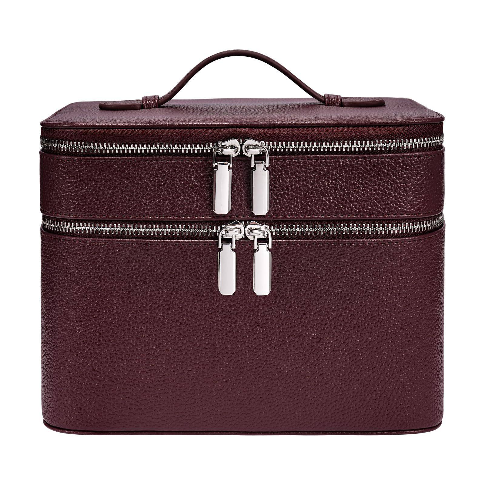 Double-Layer New Portable Professional Cosmetic Bag, Skin Care Tool Bag, Beauty Eyelash Storage Box, Multi-Compartment Cosmetic Bag