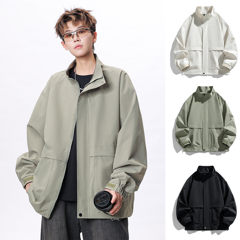 Áo Khoác Nữ Chống Nước Kín Cổ Đồ Đôi Hàng Mùa Xuân Thu Đông