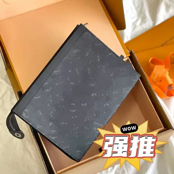 Men's New Wash Business Men's Bag Light Luxury Casual Clutch Bag Old Flower Large Capacity Envelope Handbag Fashion