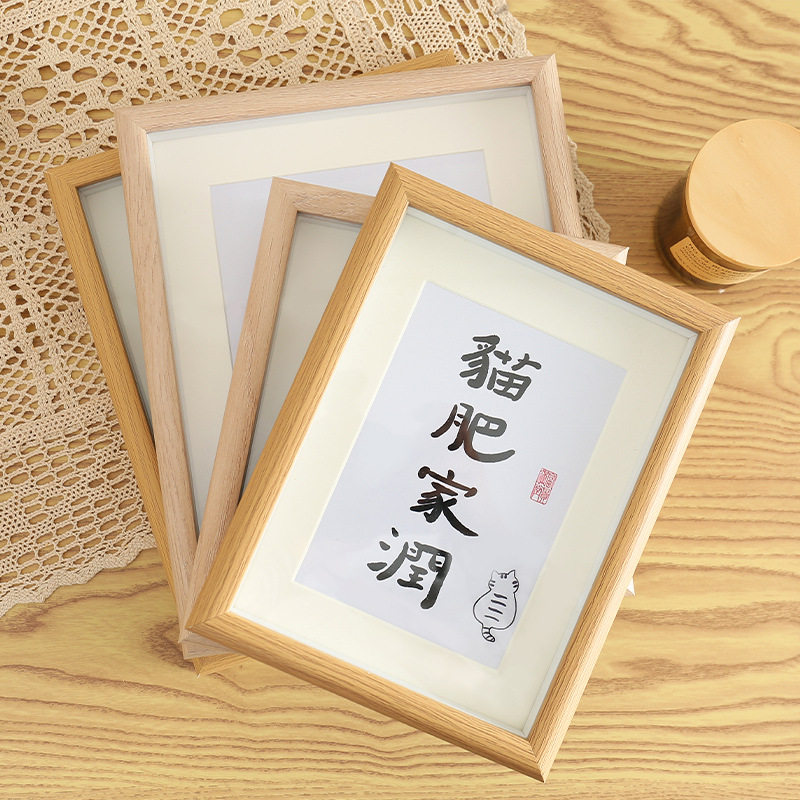 European-style three-dimensional hollow photo frame painting and calligraphy works nail color plate display 567810-inch A4 wooden picture frame Photo Wall