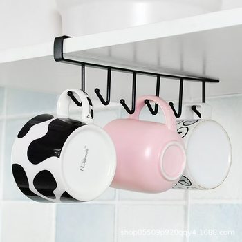 Stainless Steel Cabinet Hanger, Punch-Free Hook, Row Hook, Hanging Rack, Punch-Free Storage Rack, Multi-Functional Cabinet