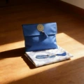 Royal blue stretch silk bag blanket