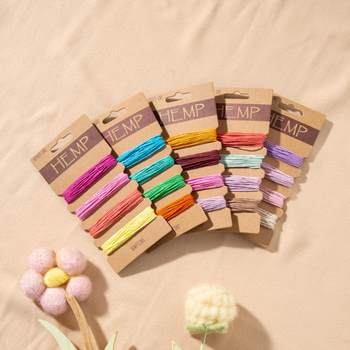 Colorful hemp rope 1mm hemp waxed hemp rope DIY woven bracelet necklace rope 1 card 4 colors 20yd