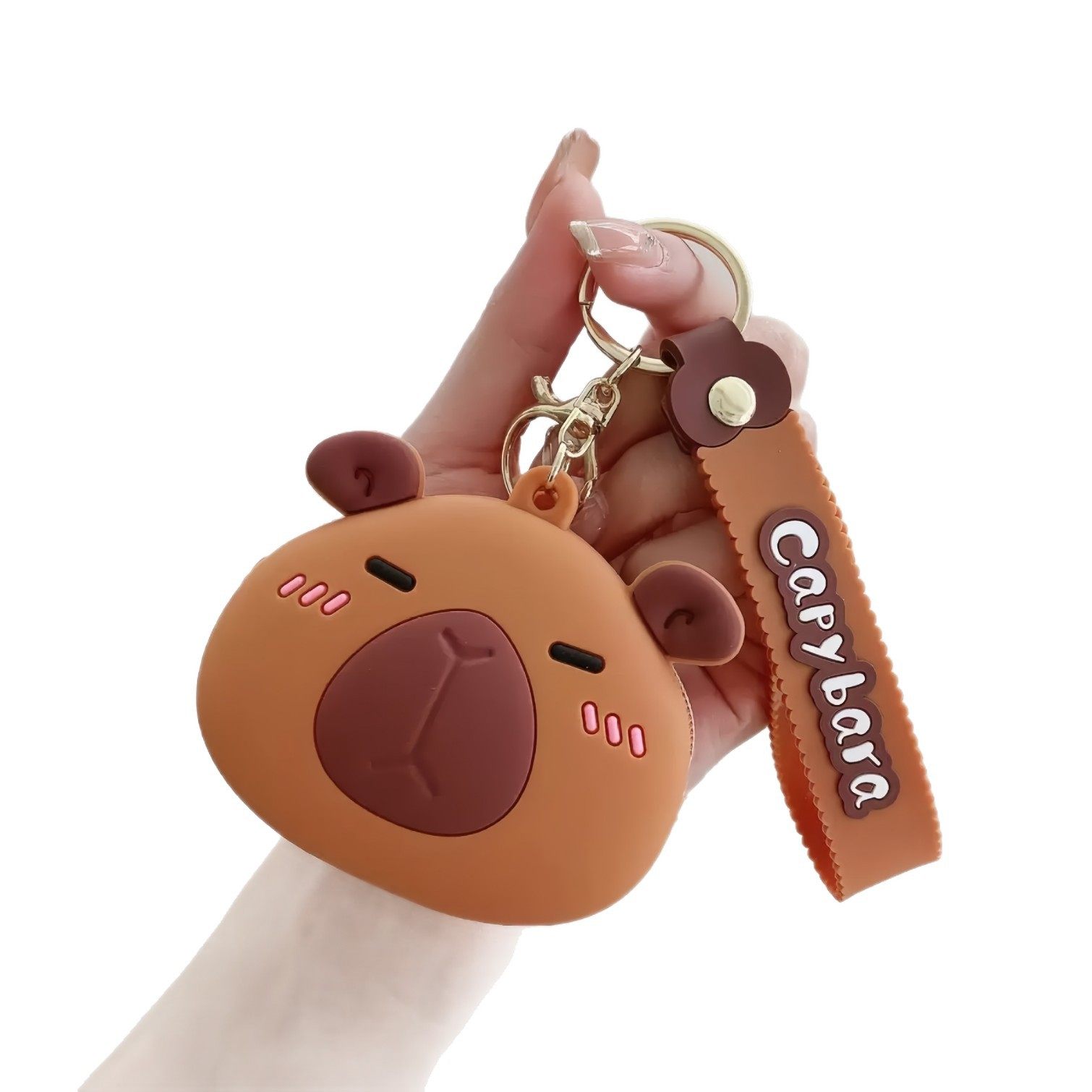 Kapibala Silicone Coin Purse Cute Silicone Storage Bag Card Holder Spring Festival Small Gift Children's Backpack Pendant Wholesale