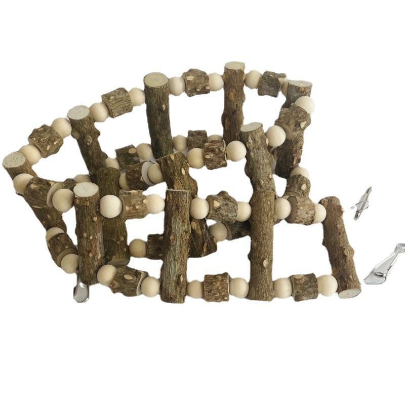 鹦鹉吊桥 云梯 鸟玩具 花椒木攀爬梯 啃咬玩具 彩色秋千 鸟笼用品,淘宝优惠券,粉丝福利购,淘宝优惠卷