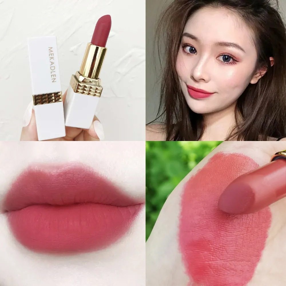 Mccatiel Orange Lipstick Carrot Color Rose Red Plum Cherry Lipstick Student Party Plain Matte Matte