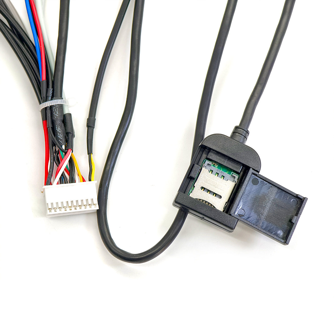 Automotive general DVD navigation wire 7-head RCA audio cable with MIC interface fan interface 4G card slot wiring harness