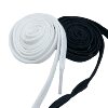 Factory 1cm thick polyester rope double hollow flat shoelace waist rope black and white sweater rope hat rope wholesale