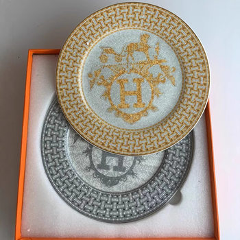 Cross-border Western-style dinner plate 10 inch gold edge ceramic decorative plate steak pasta salad plate kitchen decorative plate wholesale