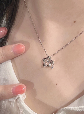 灵动幸运星项链女跳动的心五角星锁骨链轻奢小众女友礼物时尚百搭