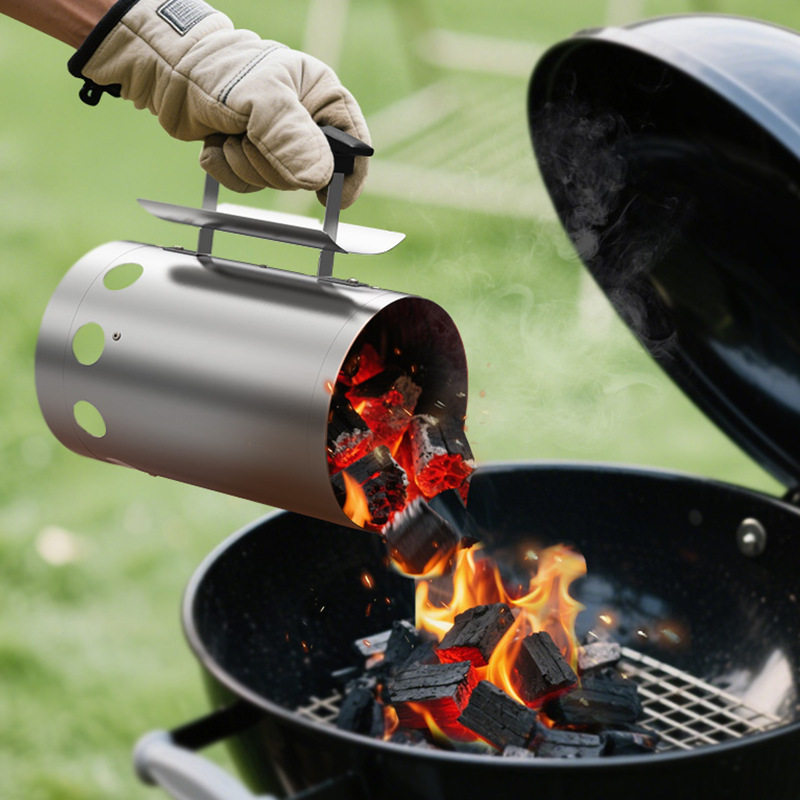 Spot Stainless Steel Barbecue Tool Set 6-Piece Charcoal Grill Food Clip Brush Household Barbecue Grill Grill