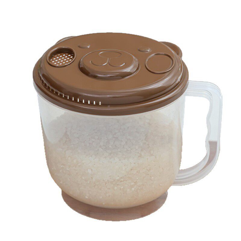 Rice Washing Machine with Hedging Type, Hands-Free Washing and Draining Rice Cleaning Tool, Lazy Rice Washing and Straining Basket