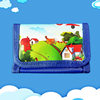 Creative New Fabric Coin Purse Foldable Storage Bag for Boys and Girls Cartoon Animation Three-fold PVC Wallet