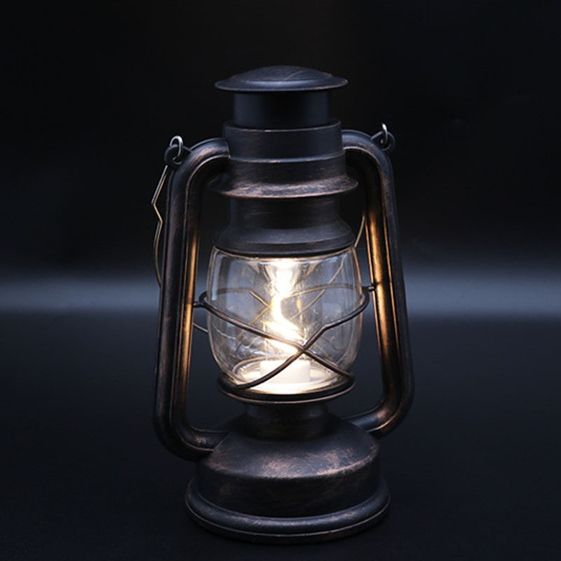 Outdoor camping tent lamp LED antique kerosene lamp portable portable battery lantern 3