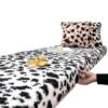 New Rabbit Plush Bay Window Mat Window Sill Mat 2024 Winter High-End Leopard Print Bedroom Balcony Cushion Removable and Washable
