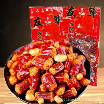 Chongqing specialty Youjun crispy pepper 200g Internet celebrity dry pepper peanut crispy KTV serving wine and vegetables snack batch