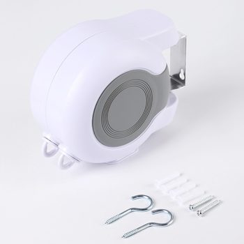 Amazon Plastic 13m Double Line Retractable Clothesline Rotating Windproof Clothes Drying Rack 26m Double Line Clothes Dryer