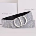Silver buckle flower belt