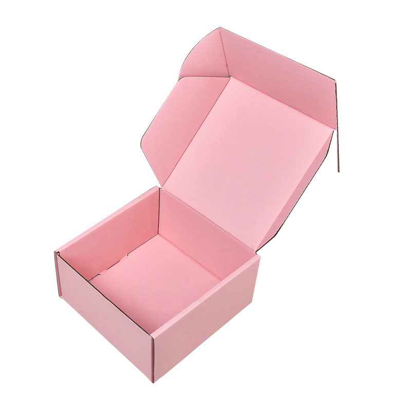 Pink Airplane Box in Stock Wholesale with Printable Logo Small Batch Express Box Cowhide Box Clothing Packaging Box in Stock