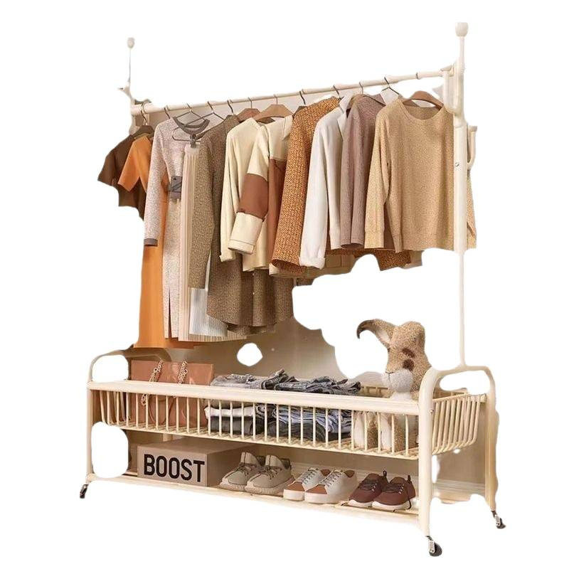 Floor-Standing Coat Rack, Home Room, Bedroom Clothes Rack, Mobile Clothes Drying Rack, Simple Clothes Hanger, Factory Direct Sale