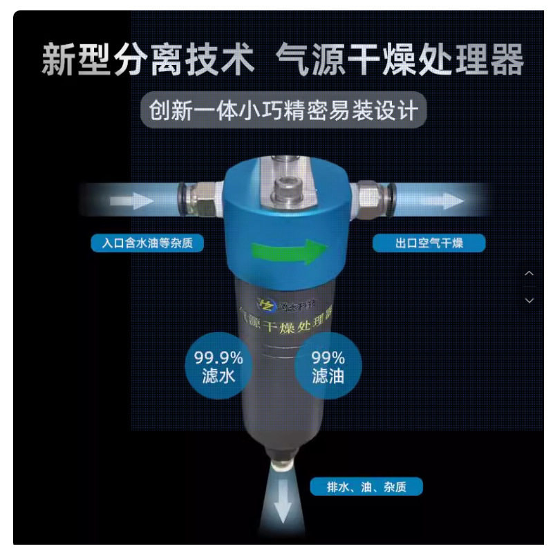 Air Source Dryer Processor Filter Dryer Air Compressor Oil-Water Separator Maintenance-Free Air Pump