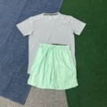 Crystal short sleeve gray+d218 green