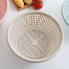 Cross-border Plastic Draining Basket Kitchen Thickened Extra Large Vegetable Washing Basket Vegetable Basket Fruit Basin Round Melon and Fruit Basket