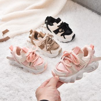 Children's Shoes Winter New Model 2026 Kidsren's Fleece-Lined Warm Sneakers Baby Soft-Soled Running Shoes Boys and Girls Dad Shoes