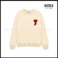 Apricot red [665 braided love round neck sweatshirt]