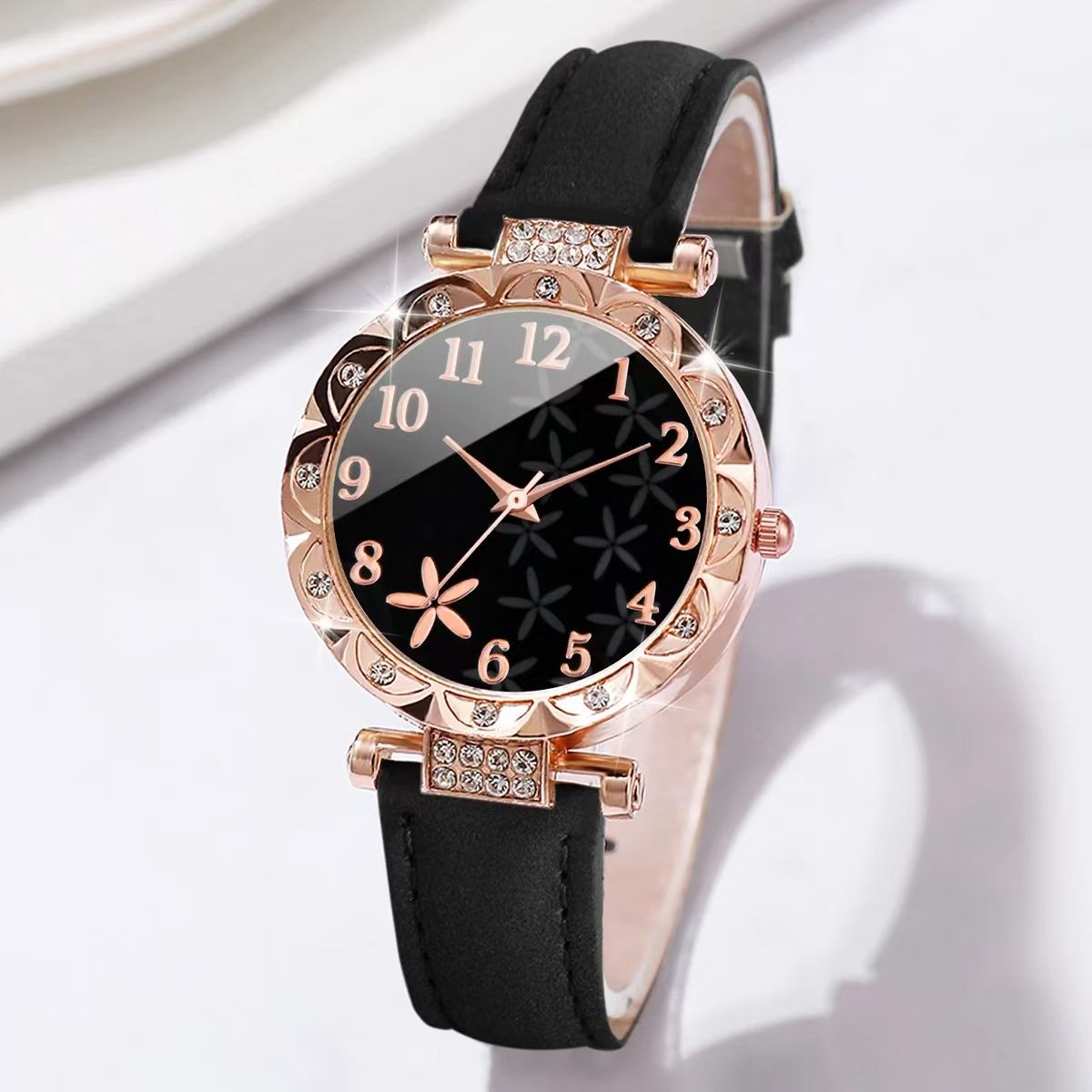 New TikTok Popular Women's Watch Fashion Personality Simple Watch Butterfly Digital Belt Watch suit